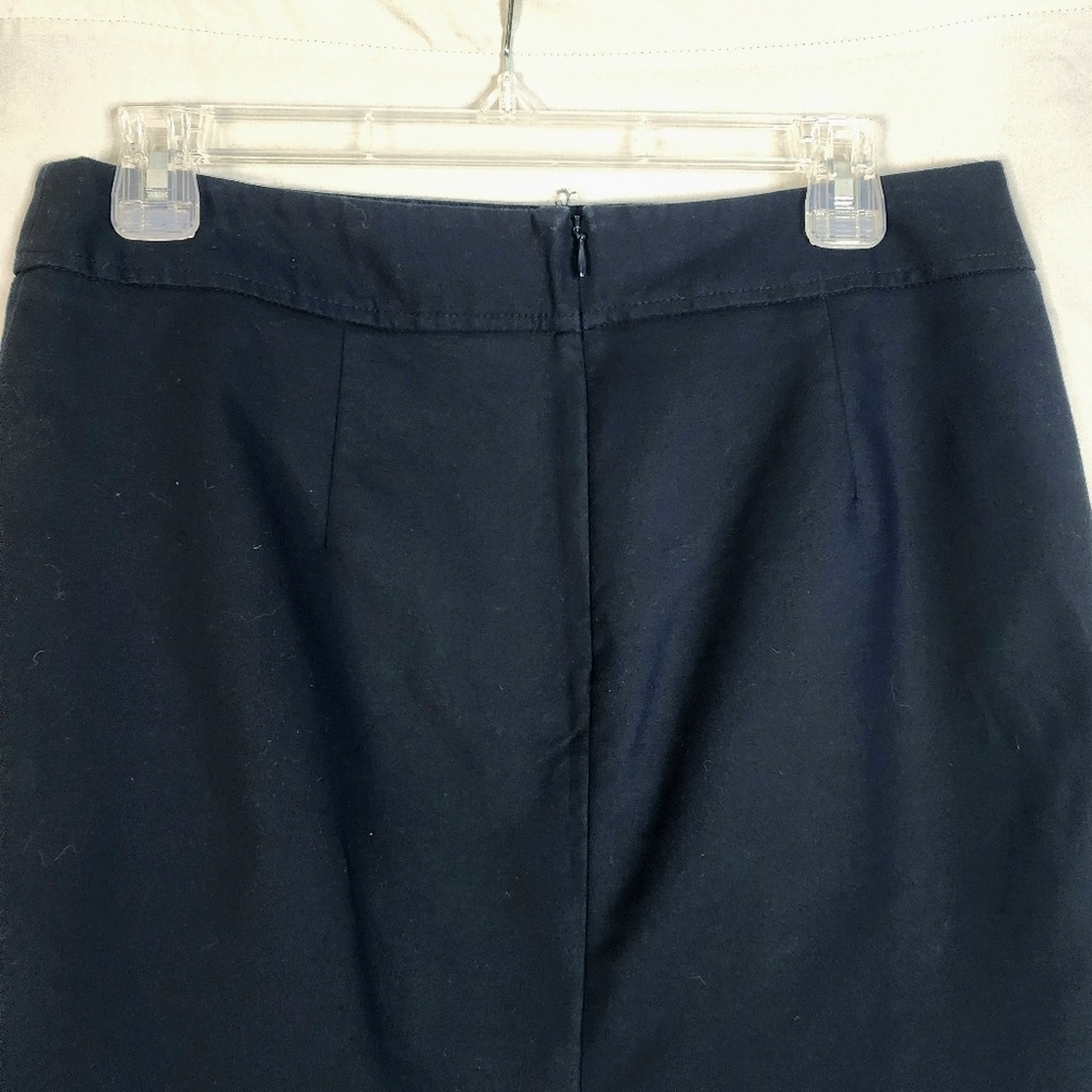 BANANA REPUBLIC Size 8 Navy Twill Pencil Skirt w/Pockets Career School Uniform - Picture 4 of 7